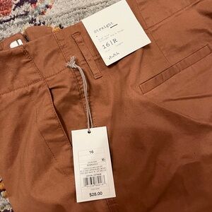 Rust crop cotton pant